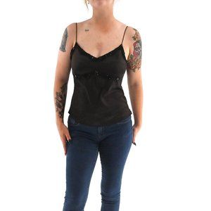 NWT ETCETERA Silk Lace and Sequin Cami Top #HH01
